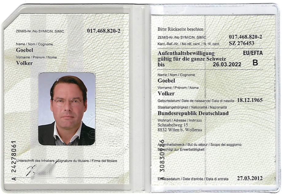 Architekt Volker Goebel Dipl.-Ing. ist B-Aufenthalter