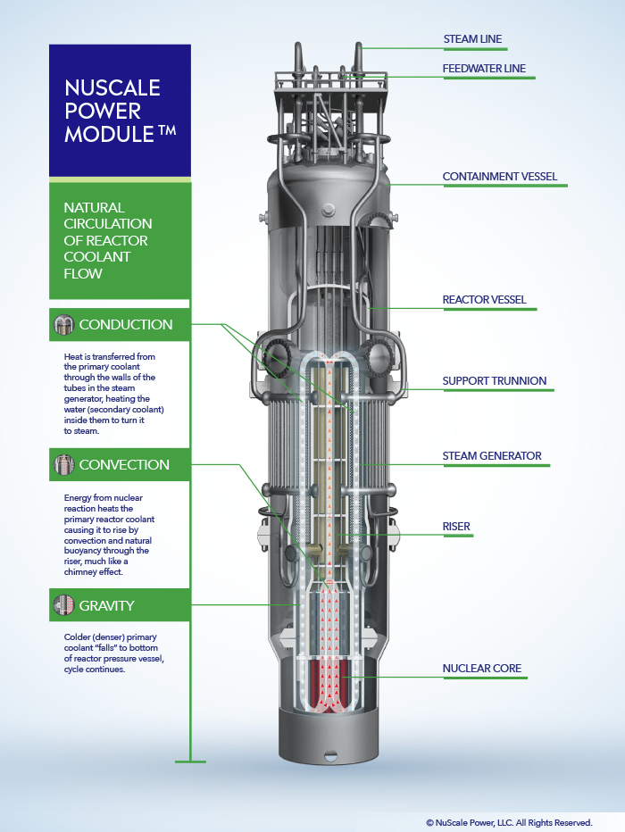 NuScale SMR Power Module - in a slim vessel