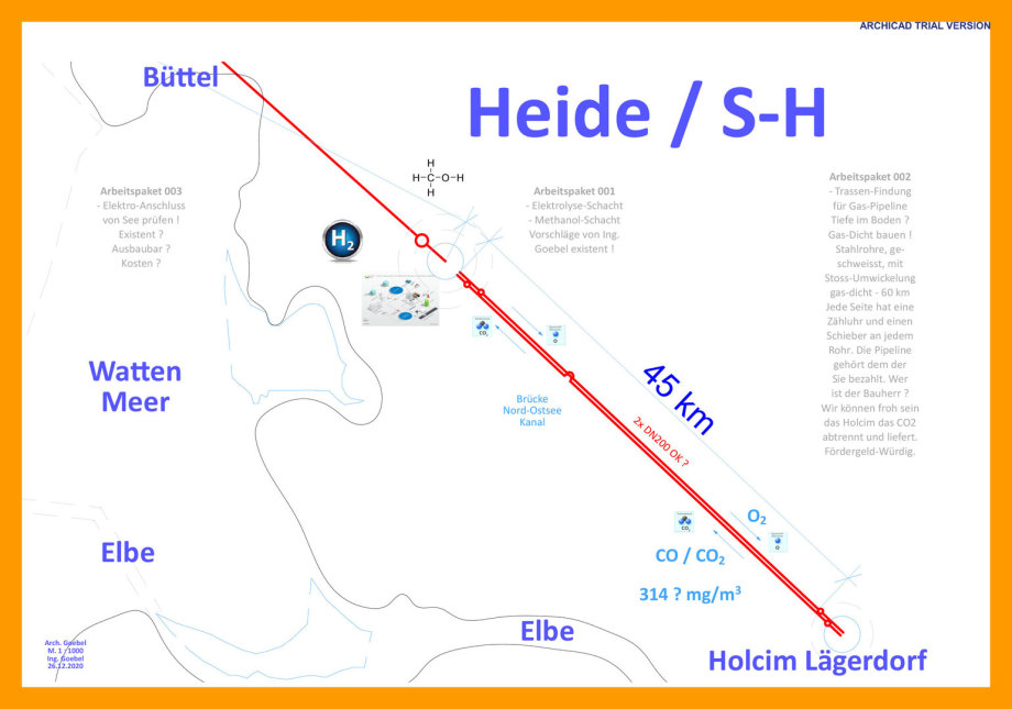 >>> Lageplan 03-Ing. Goebel-Büttel-Heide-Lägerdorf-mit-Arbeitspaketen - H2 - Methanol -Cluster DE Nord-West - Westkueste100.de #H2 #Wasserstoff #aus #Wind #Nacht #Strom #Cluster