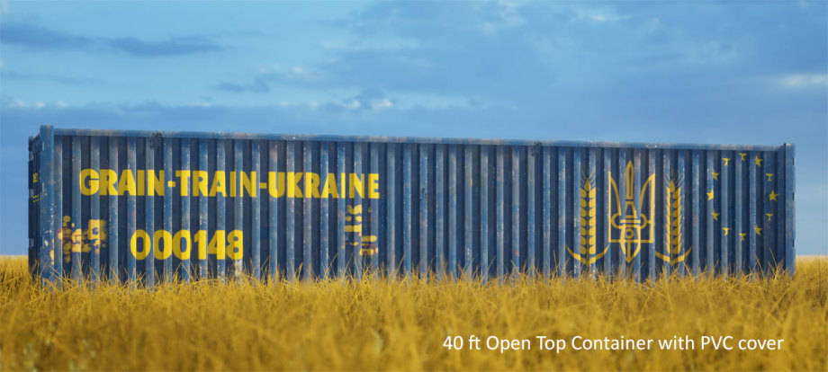 40 ft Bulk Container for Grain Train Ucraine - 20 Fuss Container für den Weizen-Zug-Ukraine