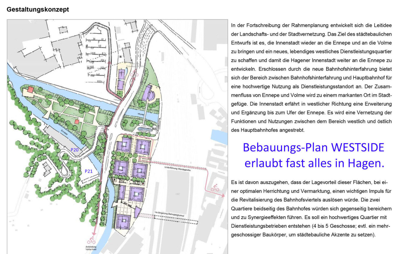 Bauland NRW Hagen WESTSIDE direkt am Hauptbahnhof - Fast alles ist möglich ...