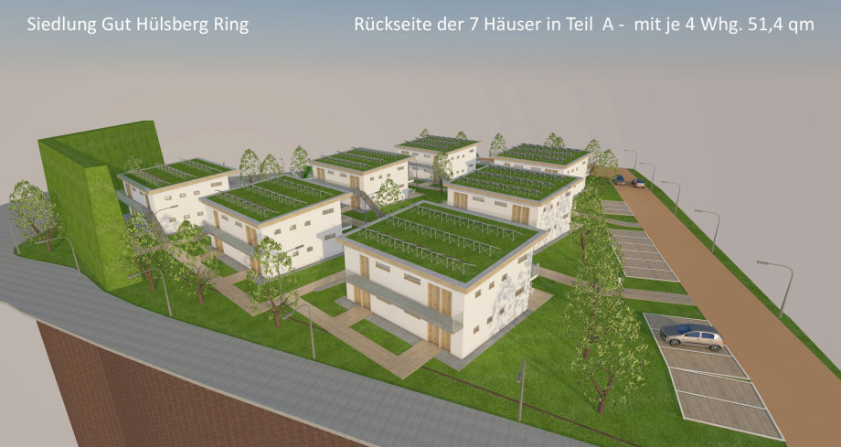 Sozialer Wohnungsbau -  Siedlung Gut Hülsberg Ring Hagen Vorhalle NRW DE