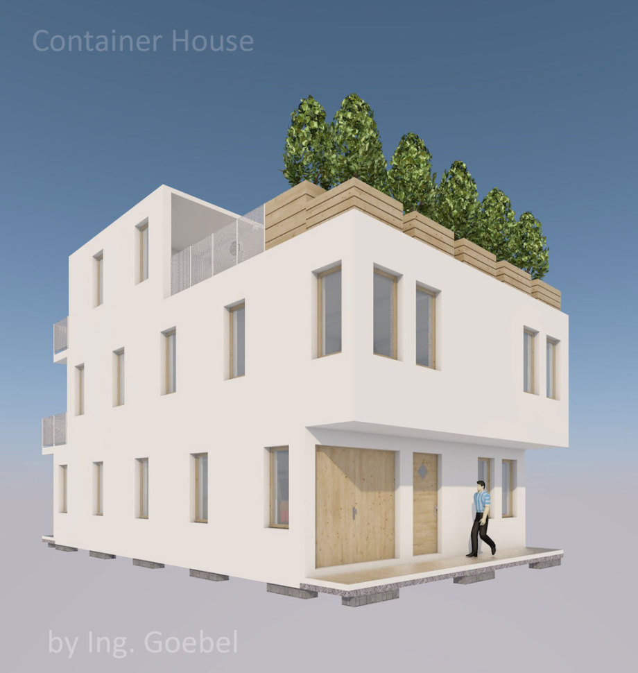 Container Büro Wohngebäude für Bauherren-Vertreter und Bauleiter