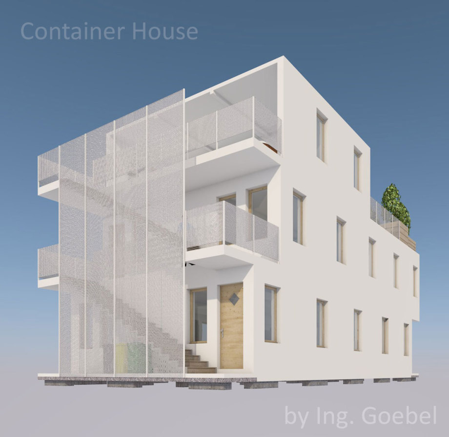 Container House for buildingsite use