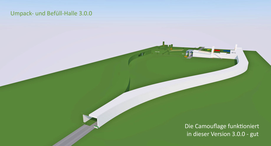 Umpack- und Befüll-Halle für Castoren und Endlager-Behälter - gehört zu DBHD 2.0.1 Endlage