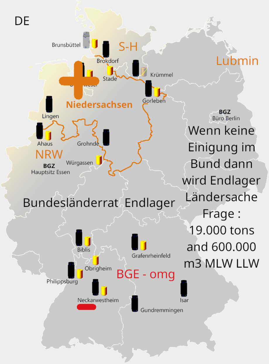 vor der Abstimmung im Bundesrat - Die Zwischenlager der Bundesländer