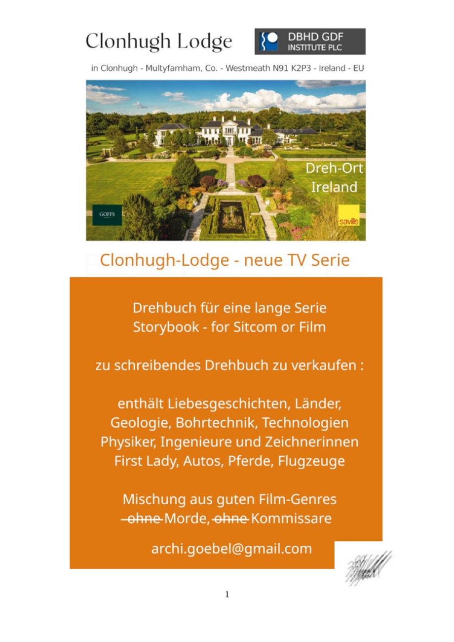 Clonhugh Lodge DBHD Institute - Der Film - Drehbuch - Film-Script DBHD Institute Clonhugh Lodge