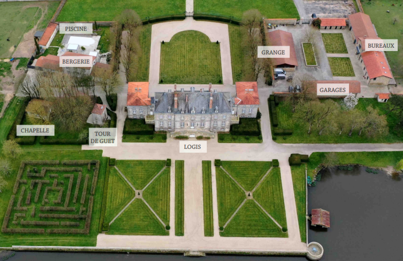 Landkauf in Frankreich - ein Gutshaus ist immer dabei - einige mit Pool, andere mit Reithalle - ab 1,35 EU / qm - Vorauswahl von Arch. Goebel Kauf-Assistenz, Gutachter vor Teil-Renovierung verbrennt Möbel im Hof