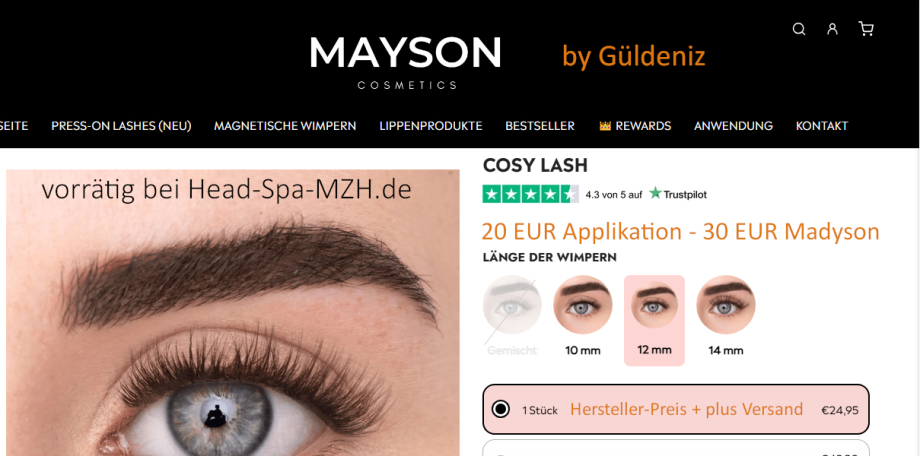 Wimpern-Studio G. Beauty Meinerzhagen - 20 min Express Wimpern von Mayson