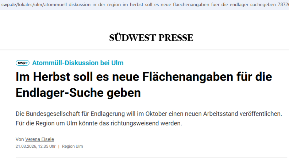 nasses Nicht-Endlager bei Ulm im Opalius-Bröckelton