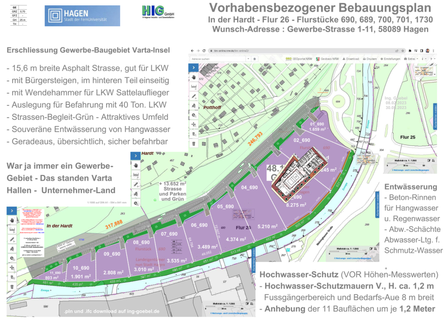 Berufsschul Neubau Cuno Hagen auf Varta Insel Hagen