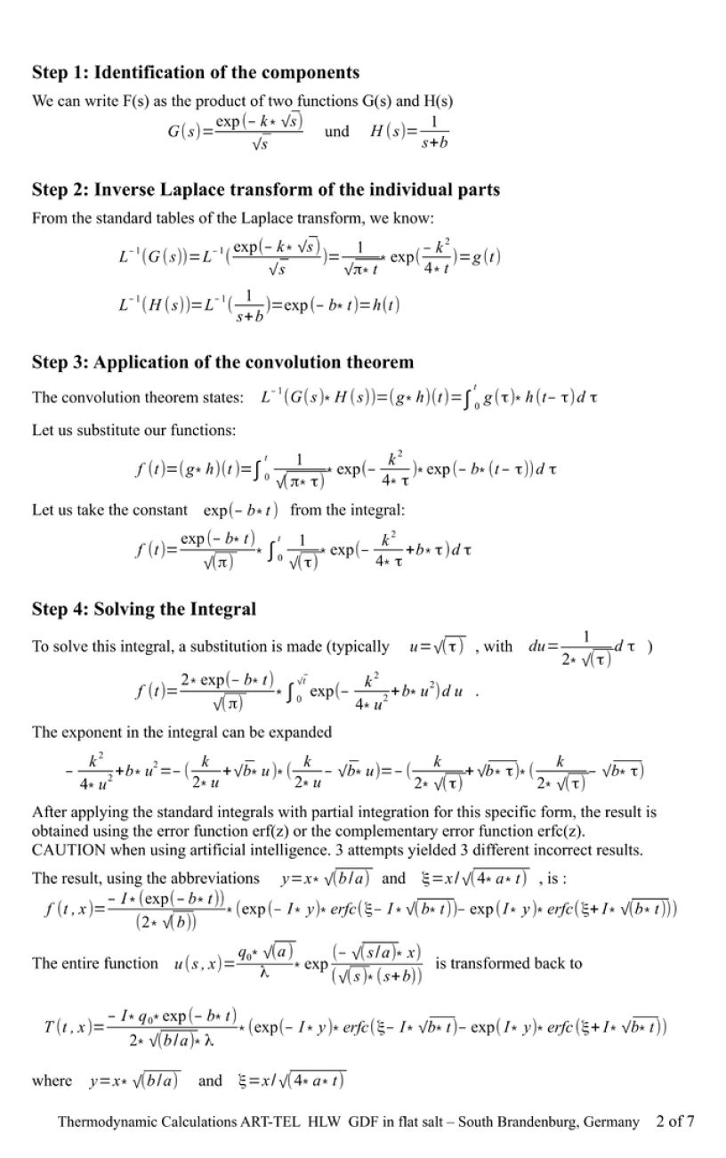 2-7 >>> THERMODYNAMIC CALCULATION by German Physicist Dr. Gerhard Herres - as an example - Temperatur of ART-TEL GDF in flat rocksalt - 48 °C after 58 years causing 15 cm surface rising in South Brandenburg DE. - Science decides GDF - it is that simple ..