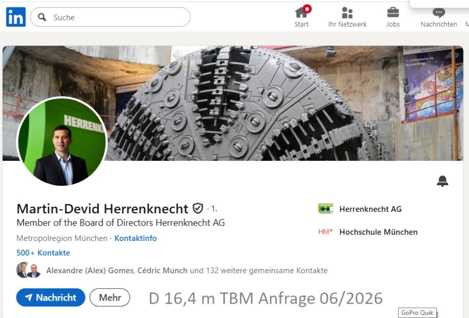 TBM Anfrage für ART-TEL ging an Herrenknecht