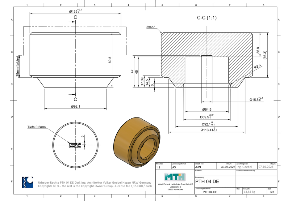 Lead radiation-shielding lid for final repository containers – geological disposal