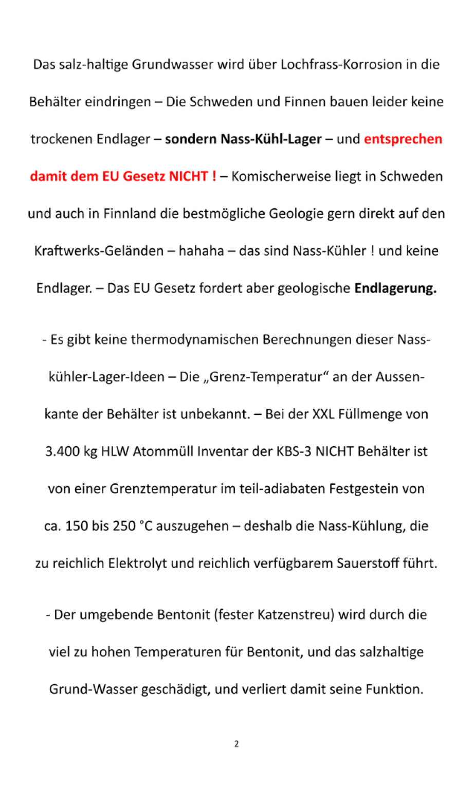 Peer Review KBS-3 Kritik von Endlager-Planer Ing. Goebel DE - Schwerpunkt Kupfer Füge Probleme der SKB