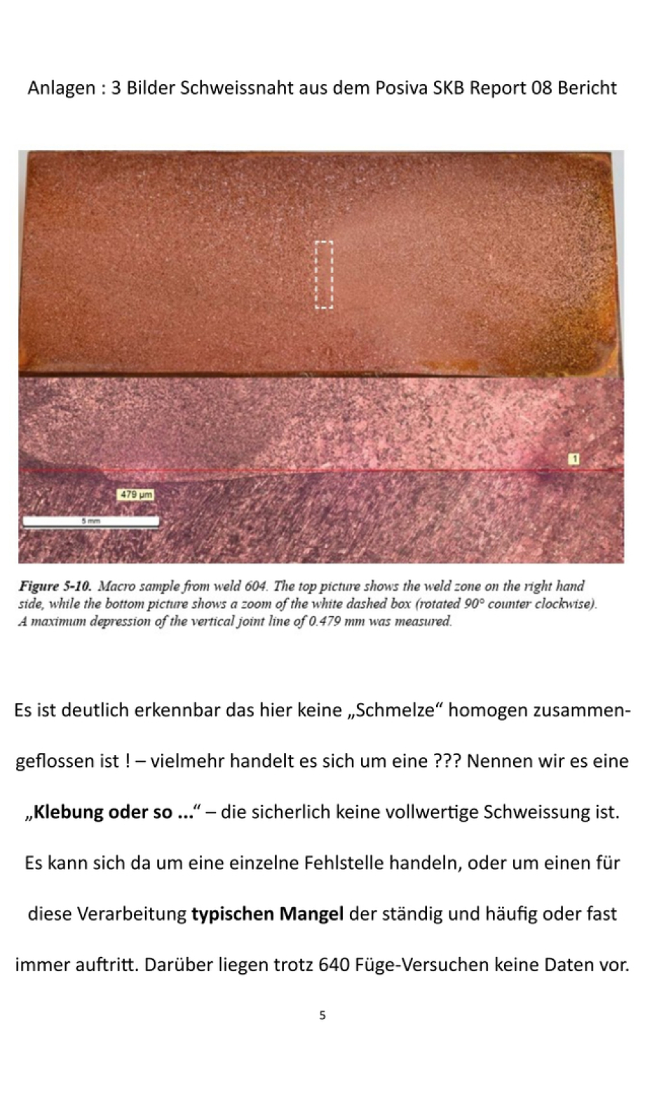 Peer Review KBS-3 Kritik von Endlager-Planer Ing. Goebel DE - Schwerpunkt Kupfer Füge Probleme der SKB
