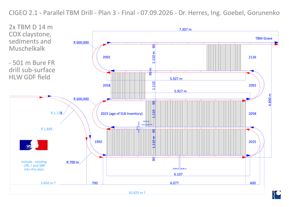 Cigeo 2.1 TBM Drill Plan 3 - 07.09.2026 - Dr. Herres, Ing. Goebel, CAAD Gorunenko