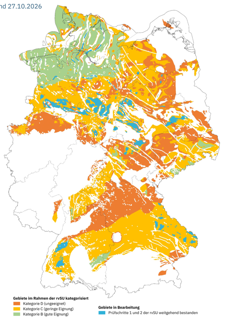 GDF Geology Location Map Germany by BGE Ltd. Peine DE