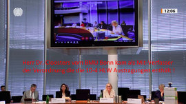 Bilder aus die einzig öffentliche übertragene Sitzung (Video-Wiederholung im Parlaments-Fernsehen) die es im Bundestag zur EndLSiAnfVerordnung gab