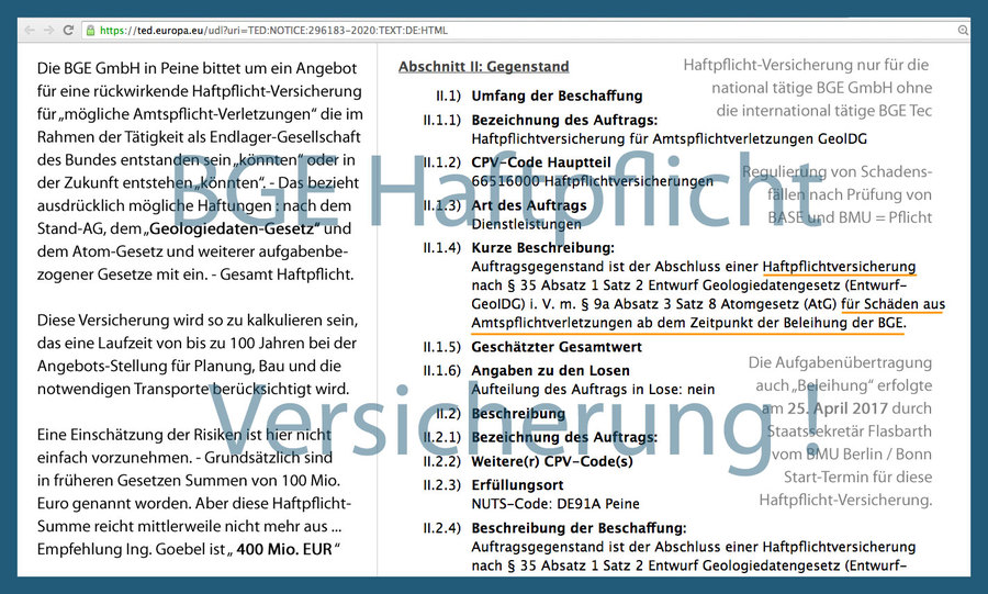 Empfehlung-Haftpflicht-Summe_BGE_GmbH von Ing. Goebel