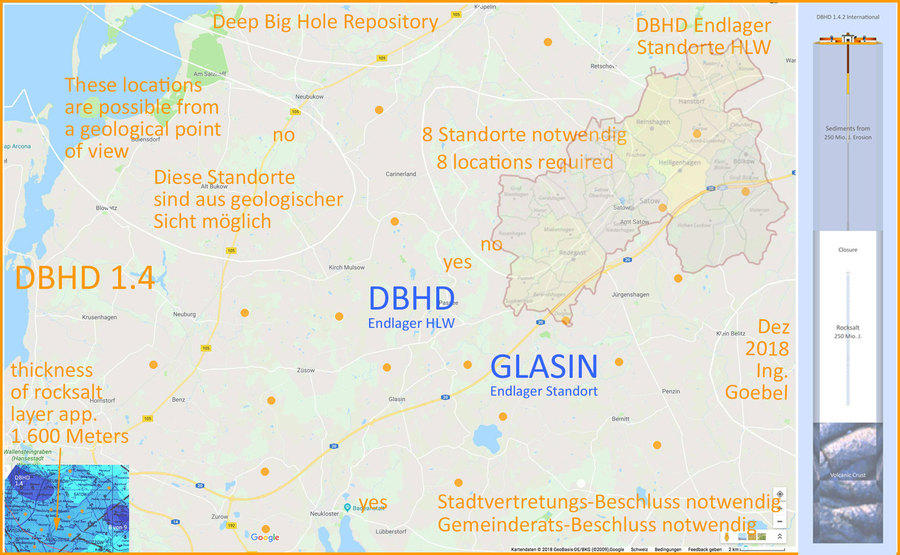 Endlager-Teilgebiet "bei Glasin" Vorschlag von Ing. Goebel / Endlager-Fachplaner DBHD