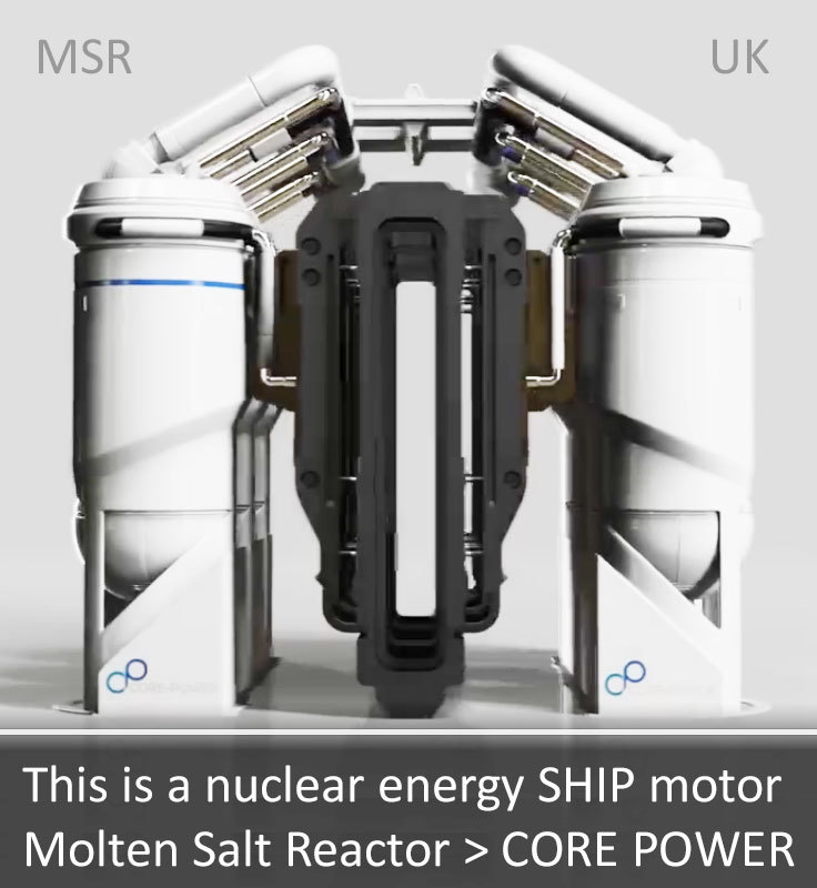 MSR Molten Salt Reactor - Nuclear Ship Steam Heater from the UK - single units into DBHD GDF