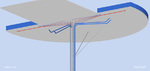 3D Bild Rohrsysteme unter der Bodenplatte der DBHD Baustelle - Wasserkühlung 2x16 - Luftkühlung 2x2 - Beton-Rohre 4 under 45 °