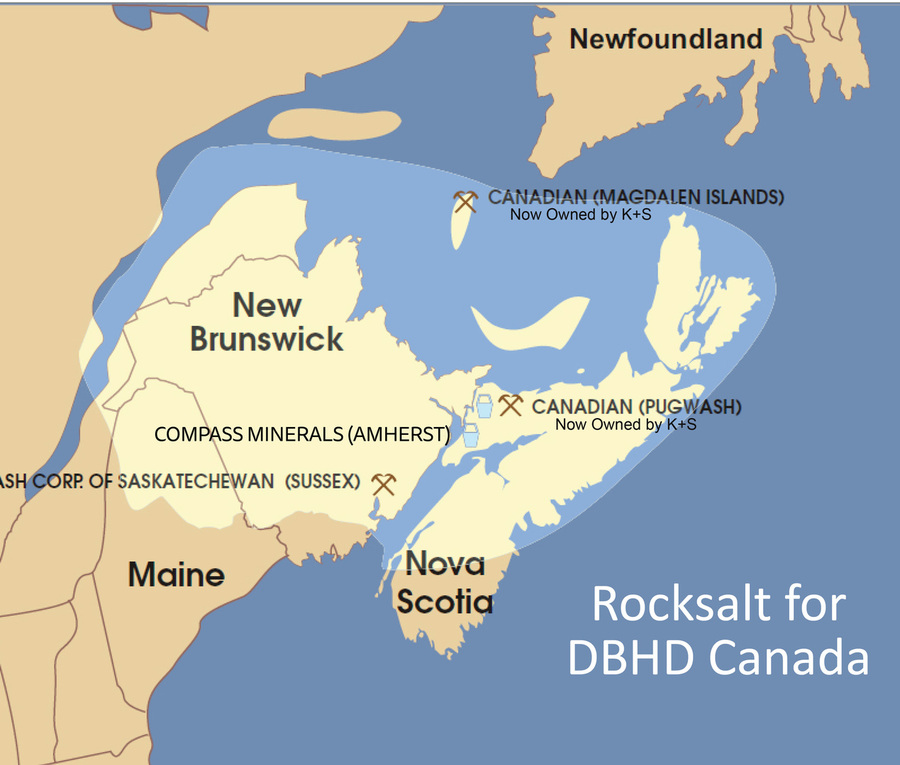 Steinsalz in Canada - einiges davon unter Land