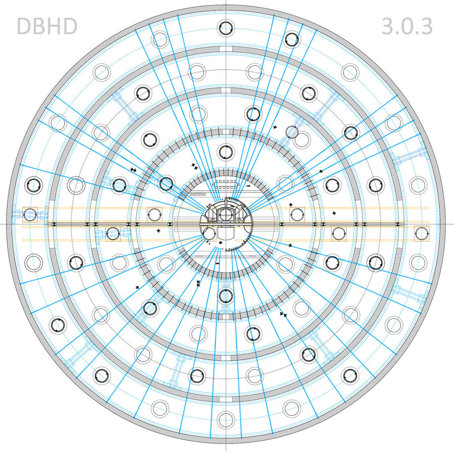 Kranbahnen auf denen die Kreisläufer Krane arbeiten - DBHD 3.0.3 Endlager - DBHD 3.0.0 GDF Nuclear Repository