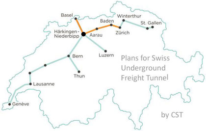 Leistung für die CST Fracht Tunnel Planung zum Nationalrats-Entscheid