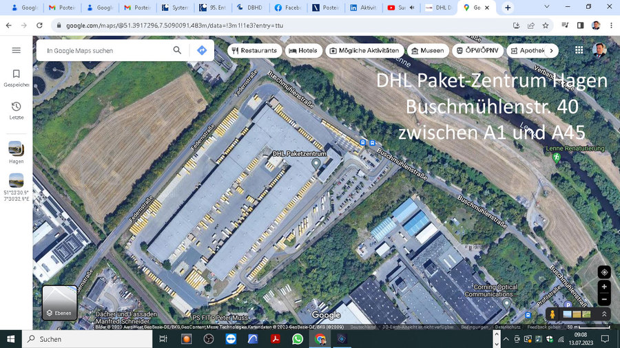 DHL Paket Logistik Gebäudehüllen