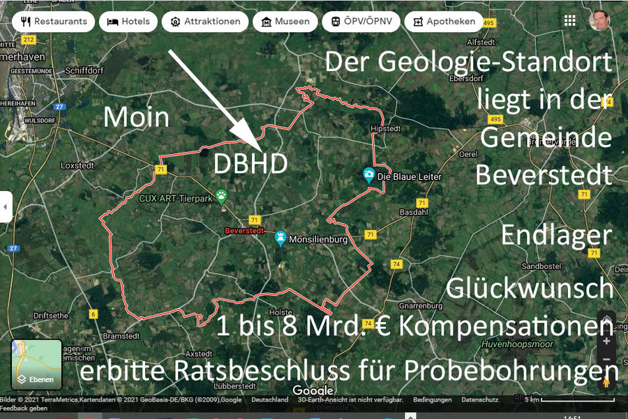 Möglicher Endlager-Standort nördlich von Beverstedt in Niedersachsen