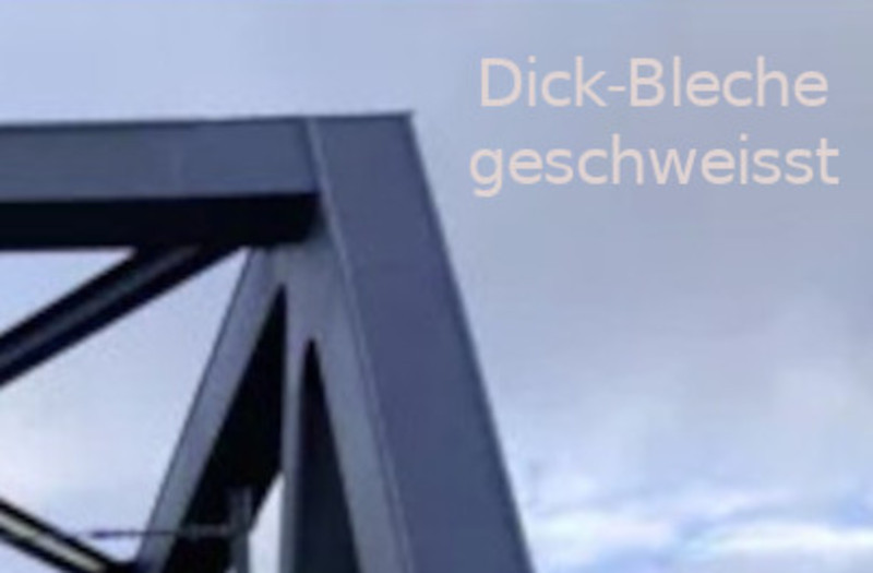 Fachwerkbrücke neuer Bauart - Bleche (Laserzuschnitte) Geschweisst Grundiert Lackiert