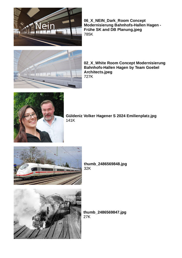 >>> Bitt-Brief an den erfreulichen Herrn Ralf Thieme - DB Vorstand Personen-Bahnhöfe - VST Hagen - Modernisierung - kein einfacher Fall, aber schon mit kl. Mittel-Einsatz lösbar - Hagen möchte leben !
