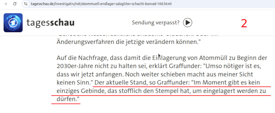 Konrad, Bergwerk, säuft ab, DBE/BGE, BfS/BFE/BASE