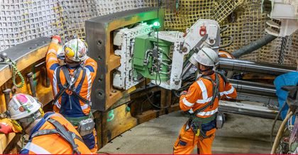 SBR Shaft - Redpath-Deilmann - Tubbing install - Woodsmith Mine UK - will be very similar for DBHD