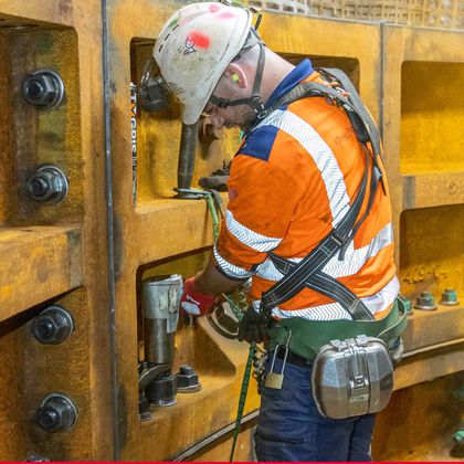 >>> the SBR Heros - Shaft-Builders / Miners from Redpath-Deilmann half way at 804 m - for Anglo-American at Woodsmith Mine UK. The DBHD GDF shaft sites will look much similar - D 12 and D 21 m - DE