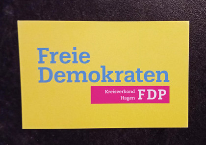 Visitenkarte Kreisvorsitzende FDP Hagen Frau Katja Graf