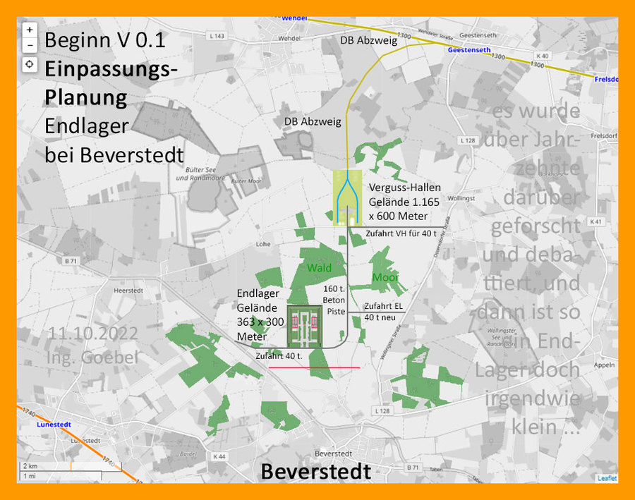Super-Welt-Geologie für Endlager bei Beverstedt in Niedersachsen nahe der Nordseeküste
