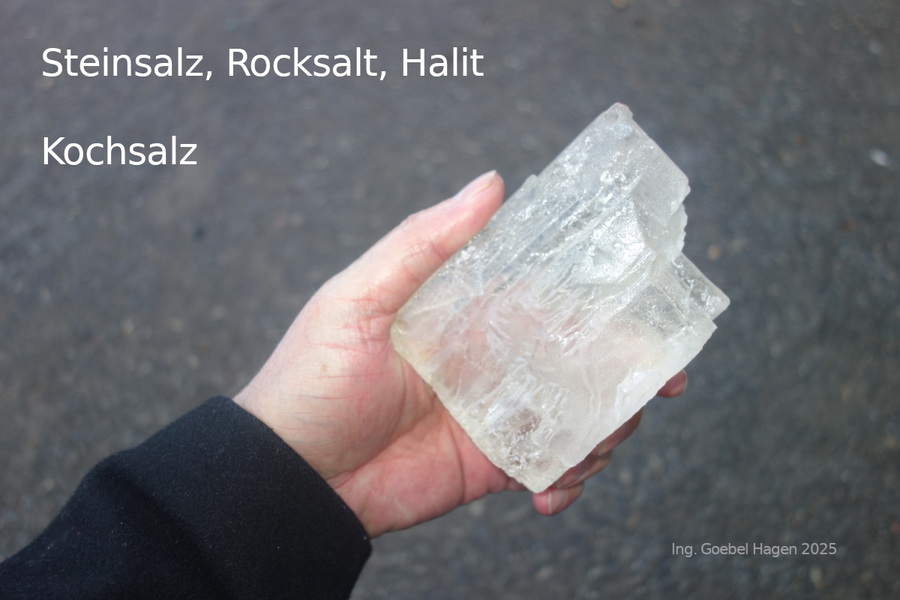Steinsalz Rocksalt Halit Kochsalz NaCl NatriumChlorid - GDF Geology - Endlager Geologie