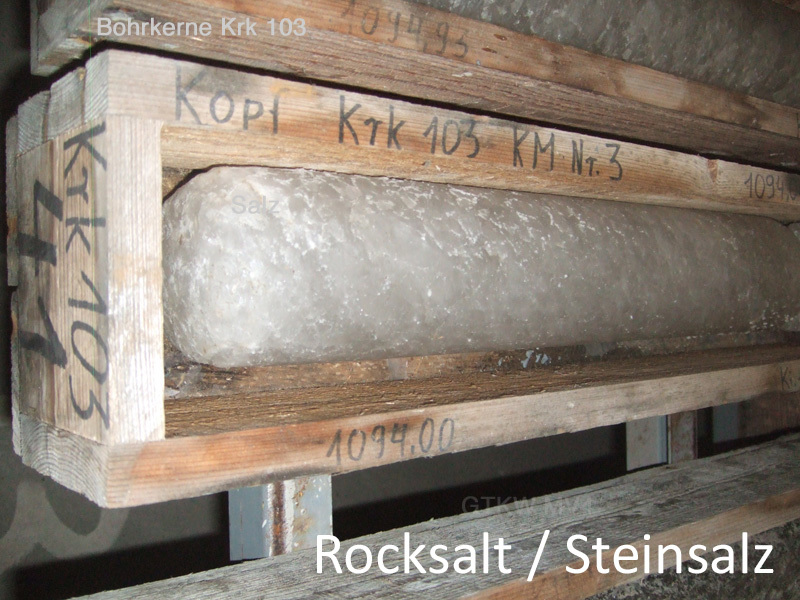Steinsalz Rocksalt Halit Kochsalz NaCl NatriumChlorid - GDF Geology - Endlager Geologie