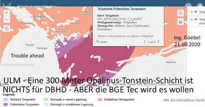 Opalinuston bei Ulm für Endlager nicht geeignet