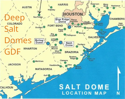  >>> Hello Texas, Houston Drilling corps - Cashing on the GDF agenda ! You have the salt domes in your geology data already - DOE got 56 Bio. USD on GDF accounts ! - Drilling into Salt with SBR drill-tech from Germany, includes shaft building, then drilli