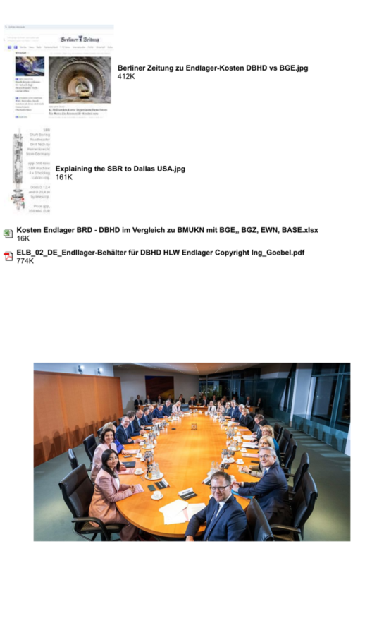 Brief an die Bundesregierung die 2 NaPros zum Thema Endlager auf dem Tisch hat