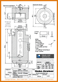 Fertigungs-Zeichung Endlager-Behälter ELB 02 DE - Copyright DBHD - Zeichnung und Fertigung Fa. Gebrüder Dreher Egesheimj