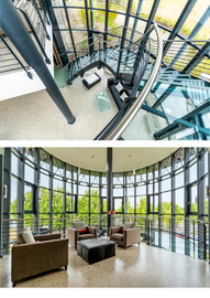 Dieses Firmen-Gebäude mit Halle haben wir in der engeren Auswahl. DBHD GDF INSTITUTE ist dann in Gronau NRW - immer noch nah zu den wesentlichen Lieferanten und zum Standort - Die Vernunft bleibt erhalten.