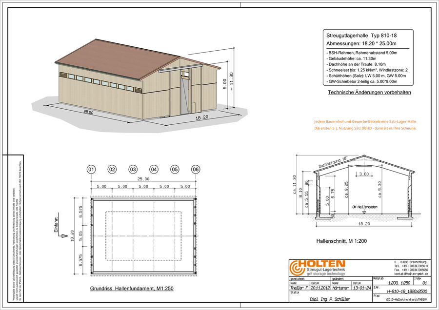 >>> Salz-Lager-Halle - DBHD lagert das Salz trocken bei den Bauern und Gewerbe-Treibenden - Die 455 qm Halle - Wert 250.000 EUR dürfen Lager- Betriebe, Bauernhöfe dann nach 5 Jahren zur Eigen-Nutzung behalten ...