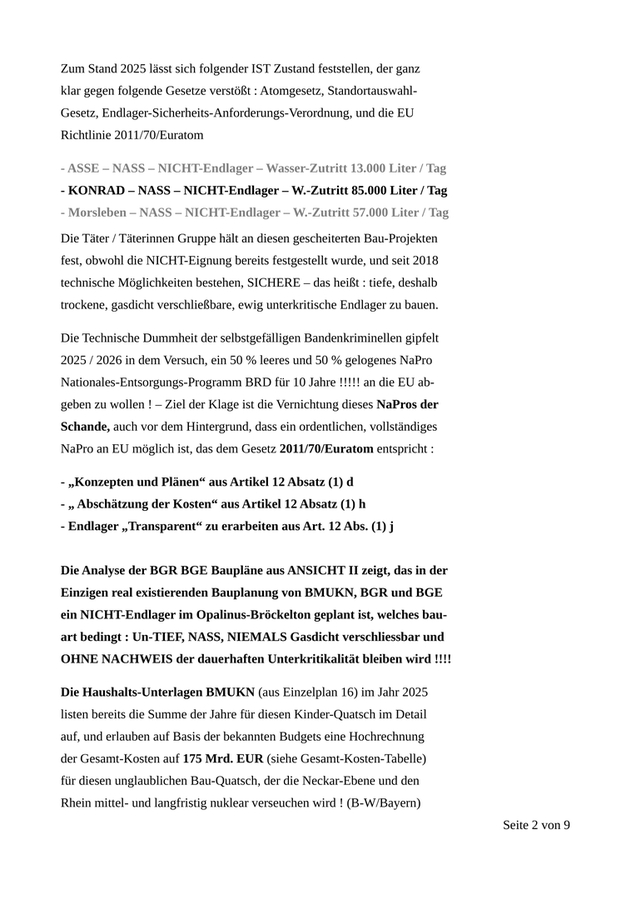 Vor-Entwurf Klage gegen Peter Hart - Bundesverwaltungs-Gericht Leipzig