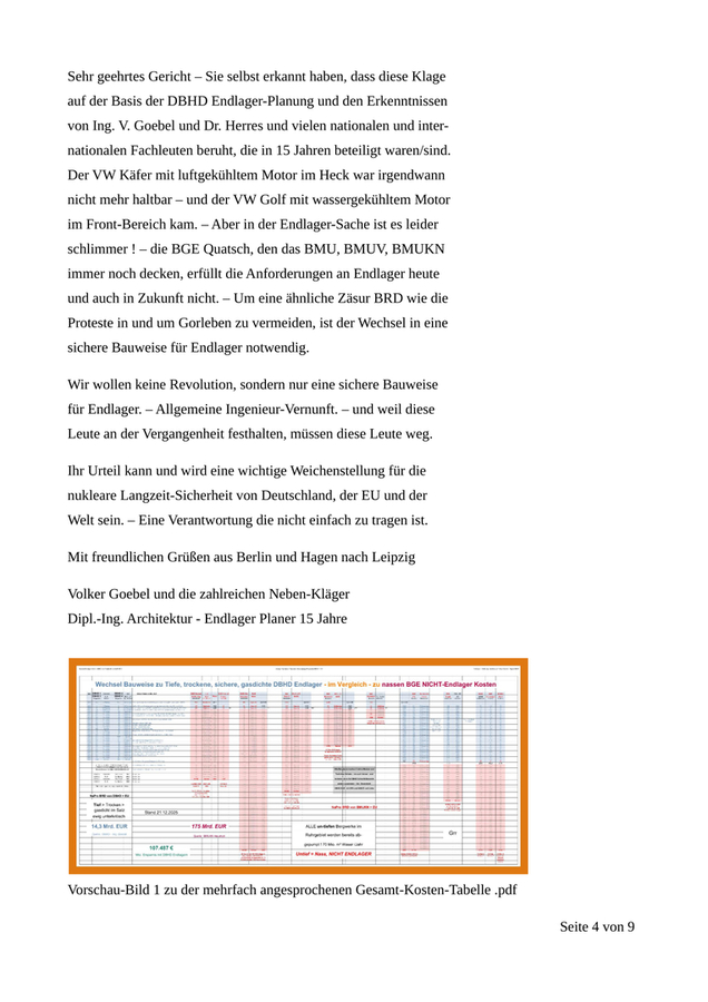 Vor-Entwurf Klage gegen Peter Hart - Bundesverwaltungs-Gericht Leipzig