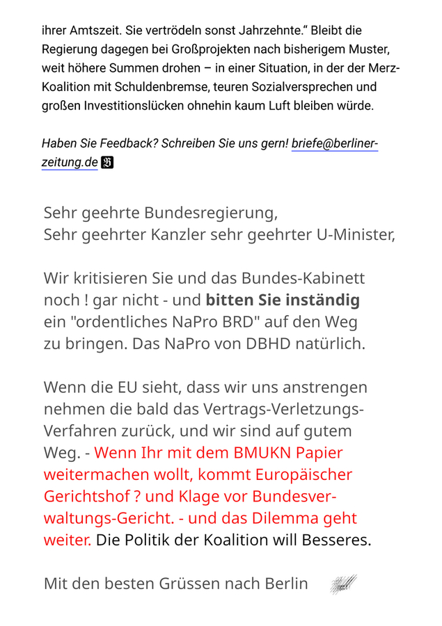 DBHD Endlager - in der Berliner Zeitung